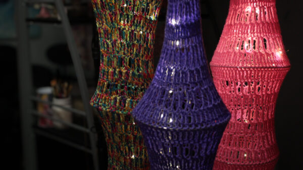 Crocheted Hanging Lamp - Short